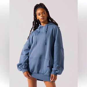 Popflex Long Cloud hoodie - Blue Steel